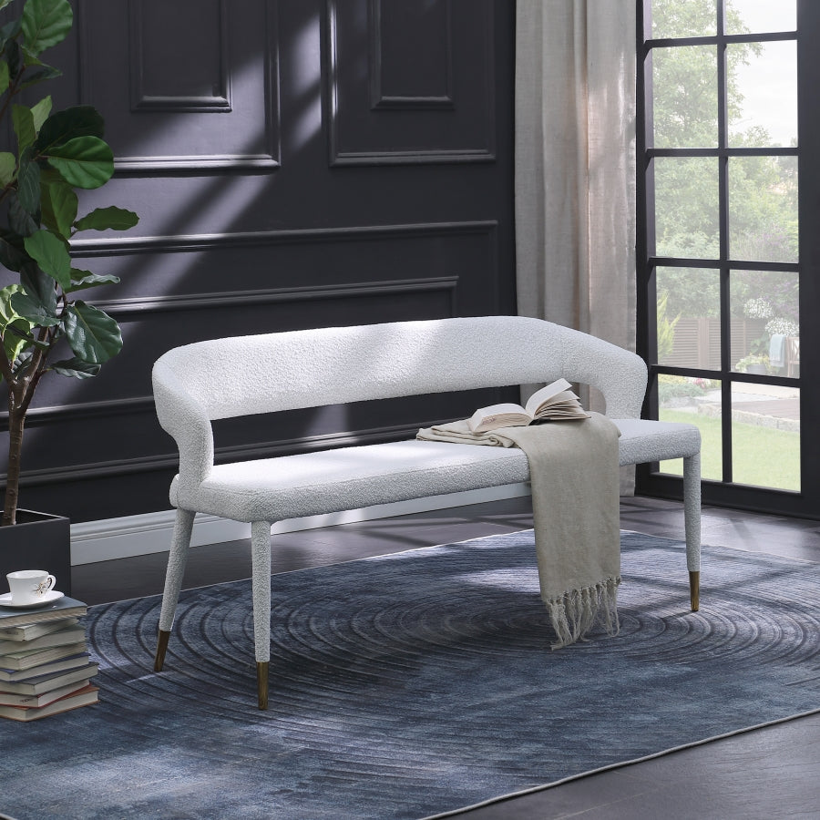 Banc en tissu bouclé Destiny