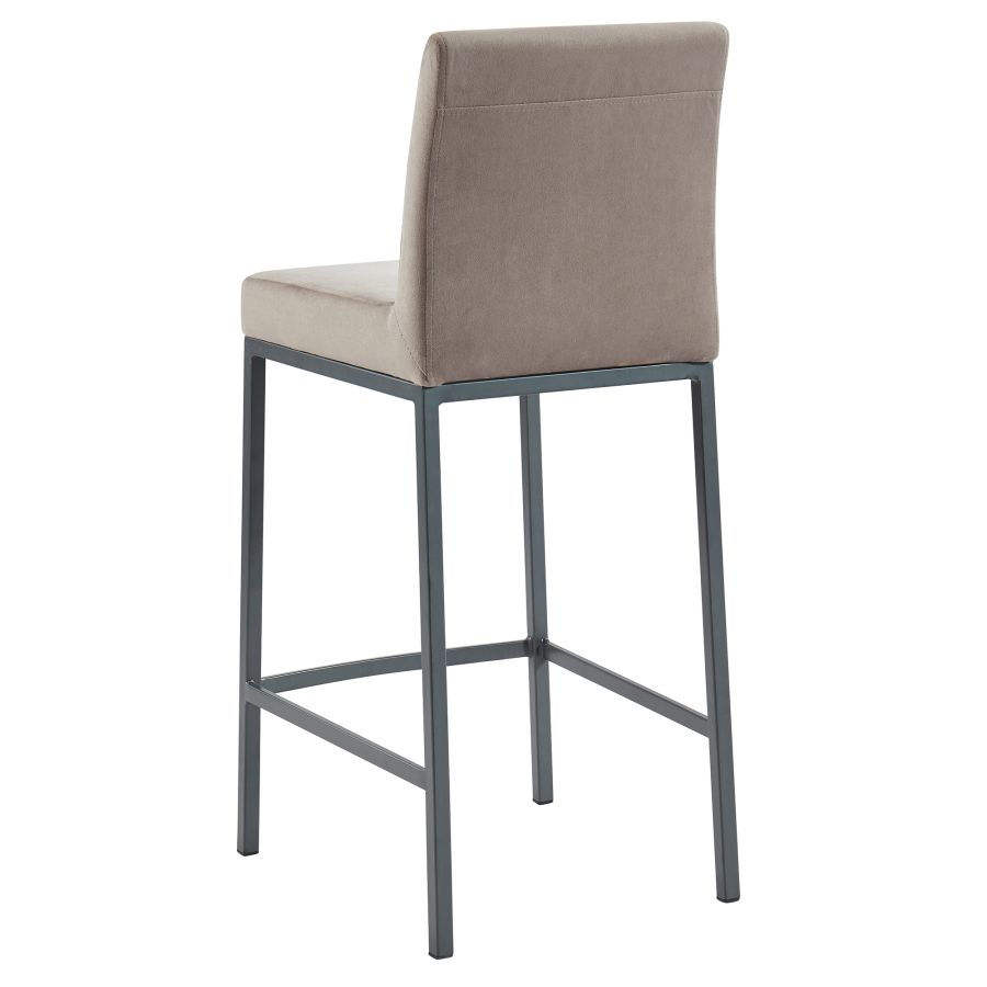 Tabouret de comptoir 26'' Diego, ensemble de 2 en gris/pieds gris