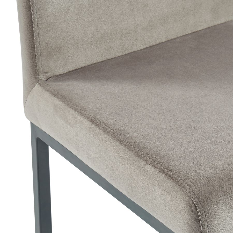 Tabouret de comptoir 26'' Diego, ensemble de 2 en gris/pieds gris