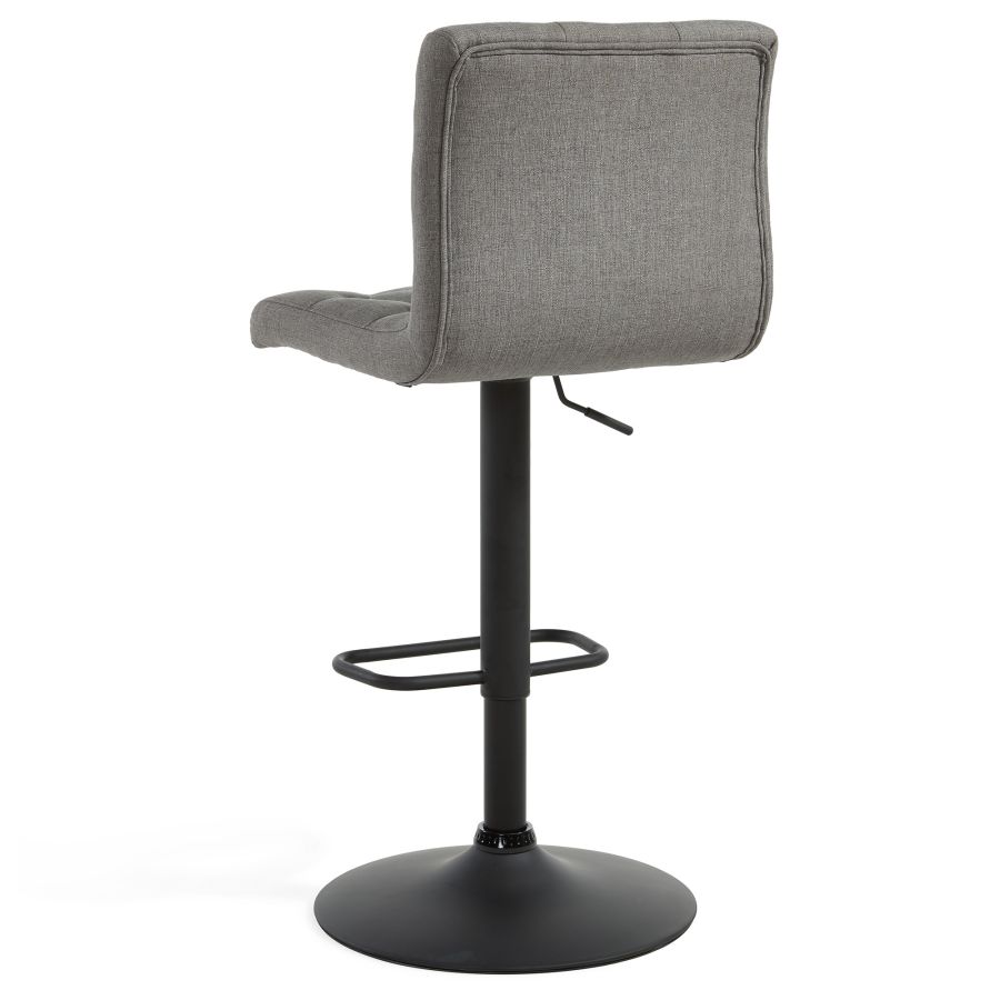 Tabouret Dex Air Lift, lot de 2 en tissu gris