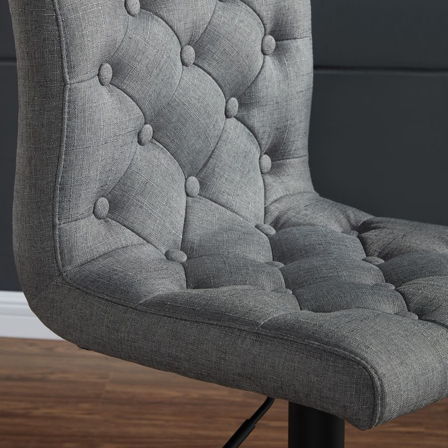 Tabouret Dex Air Lift, lot de 2 en tissu gris
