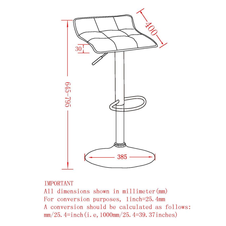 Tabouret Comet Air Lift, lot de 2 en gris