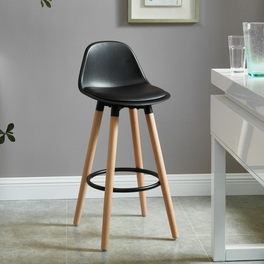 Tabouret de comptoir Diablo 26'', ensemble de 2 en noir