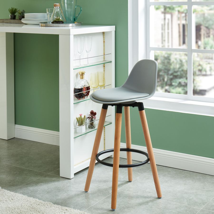 Tabouret de comptoir Diablo 26'', ensemble de 2 en gris