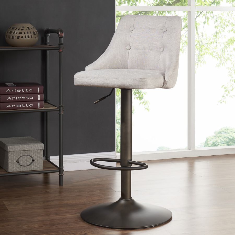 Tabouret Adyson Air Lift, lot de 2 en beige