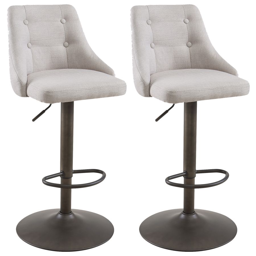 Tabouret Adyson Air Lift, lot de 2 en beige