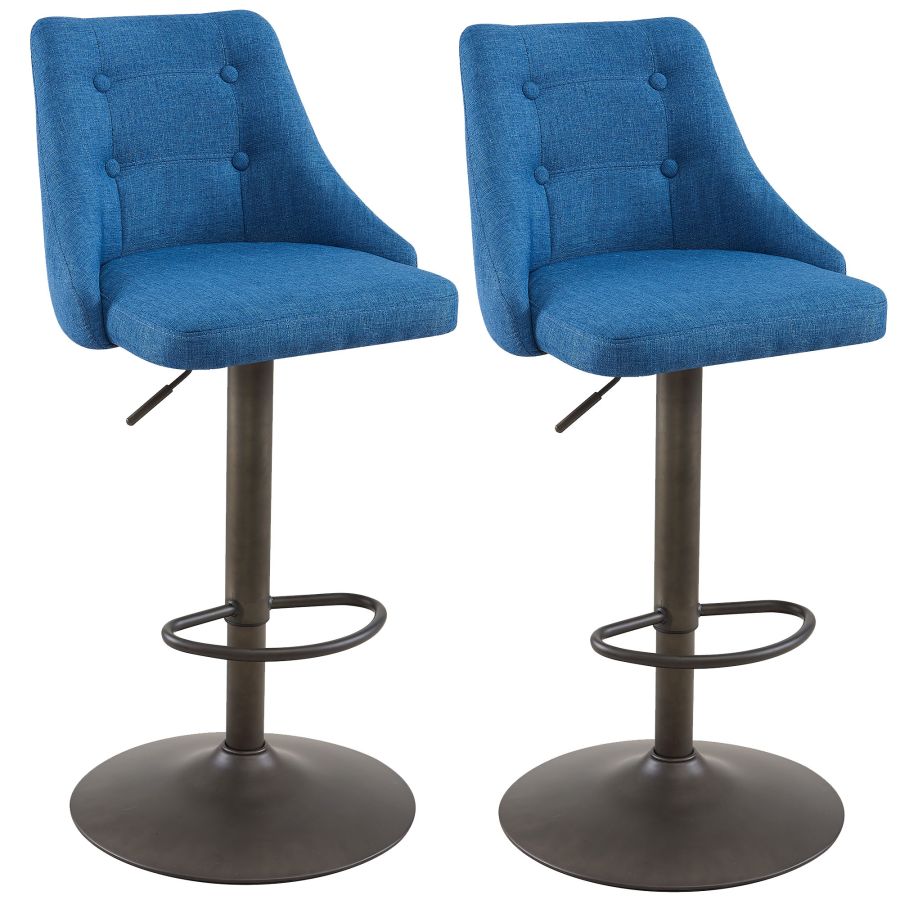 Tabouret Adyson Air Lift, lot de 2 en bleu