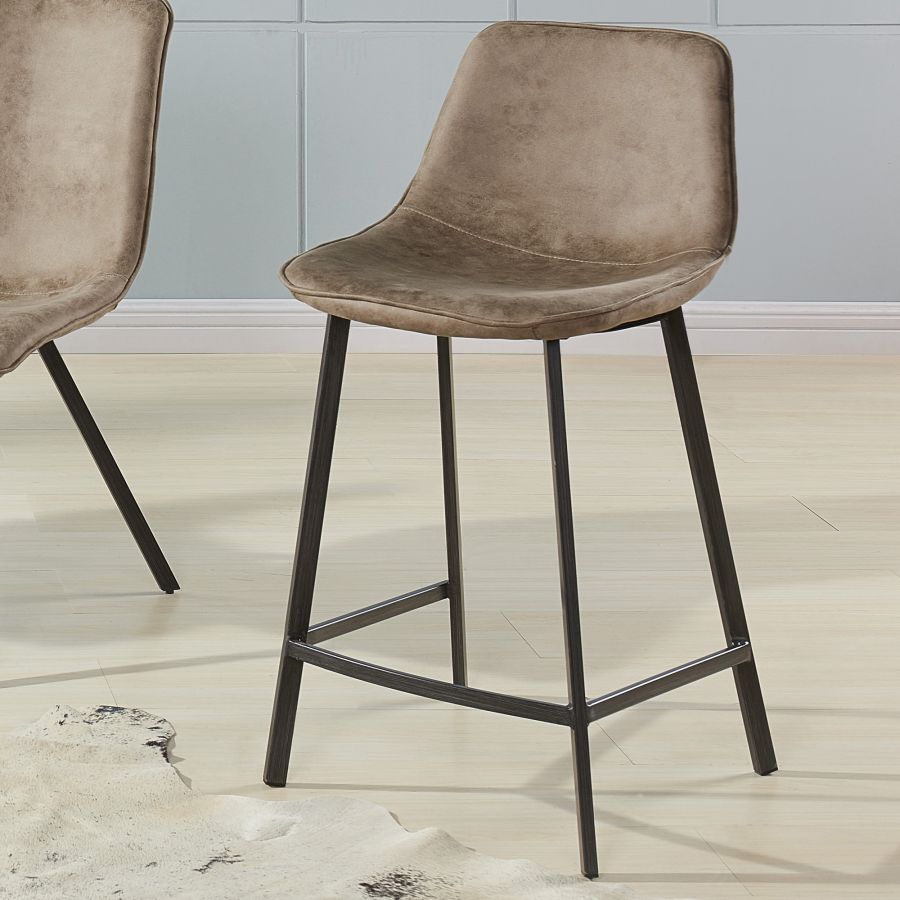 Tabouret de comptoir Buren 26'', ensemble de 2 en brun vintage