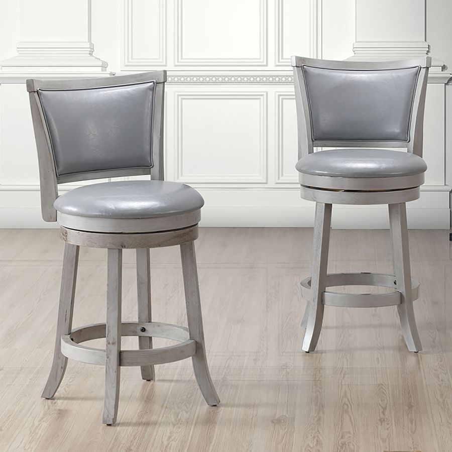 Tabouret de comptoir Rowan 26'', ensemble de 2 en gris
