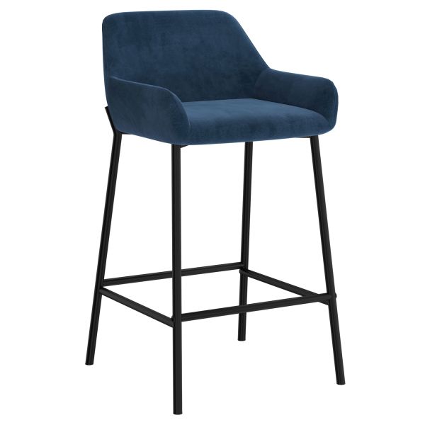 Tabouret de comptoir Baily 26'', ensemble de 2 en bleu