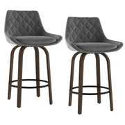 Tabouret de comptoir 26'' Kenzo, ensemble de 2 en gris