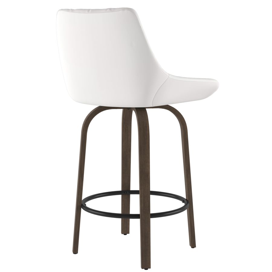 Tabouret de comptoir Kenzo 26'', ensemble de 2 en blanc