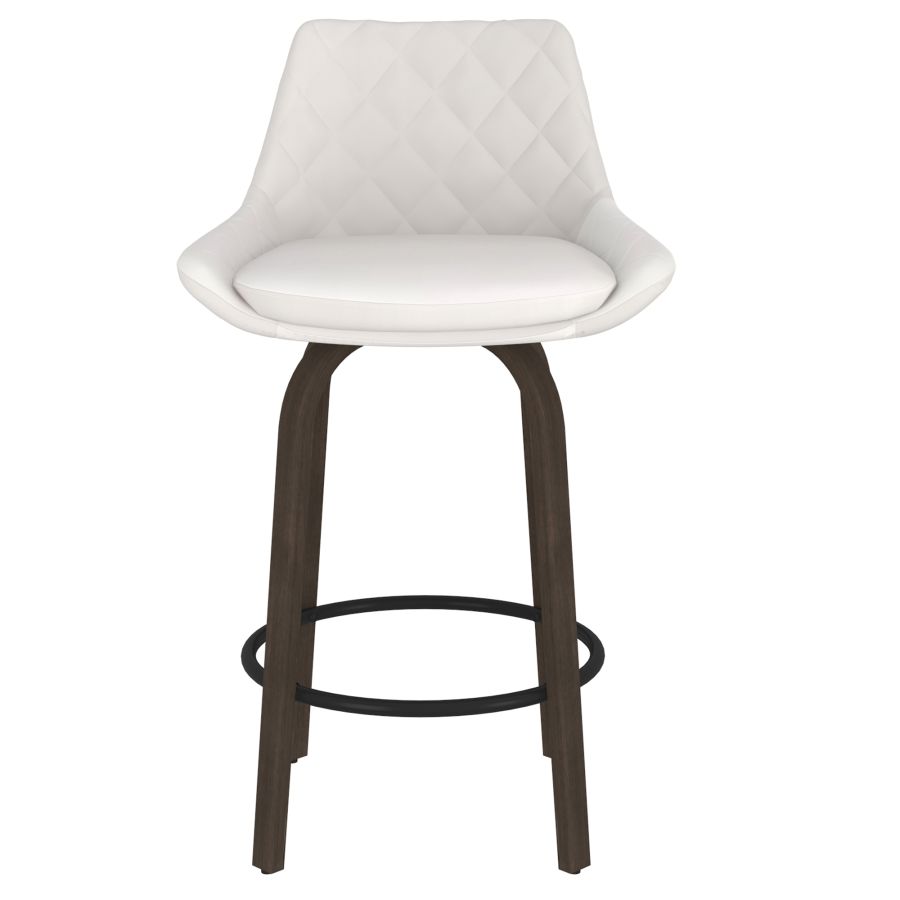 Tabouret de comptoir Kenzo 26'', ensemble de 2 en blanc