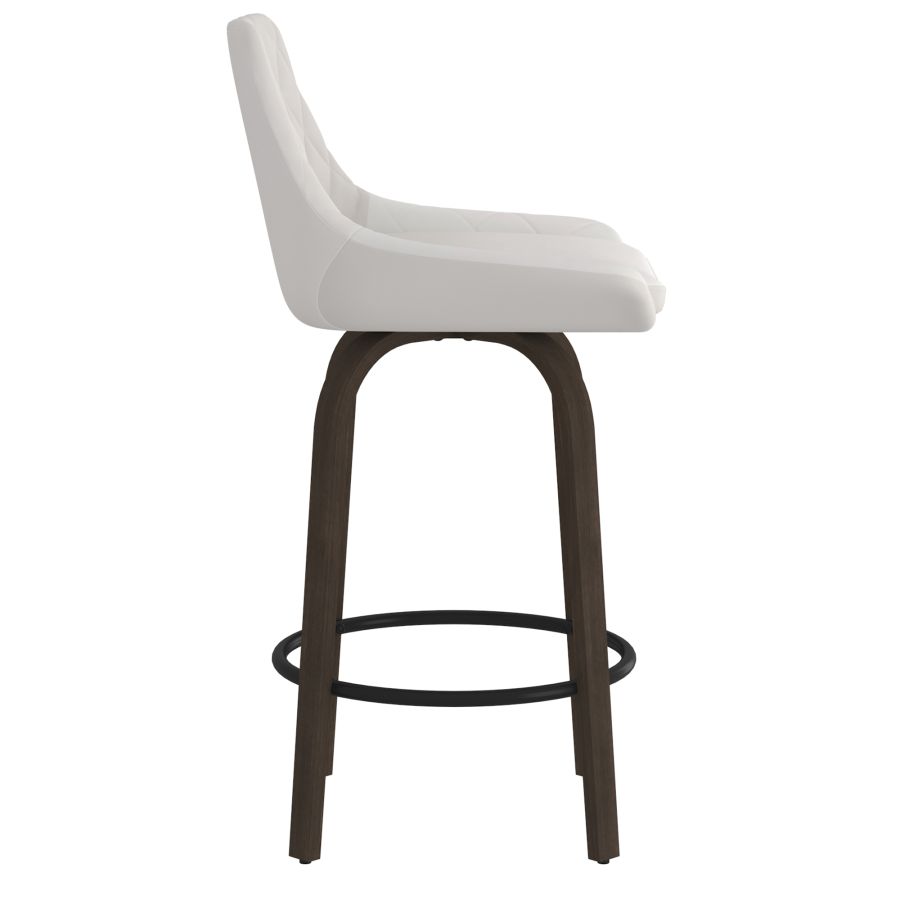 Tabouret de comptoir Kenzo 26'', ensemble de 2 en blanc