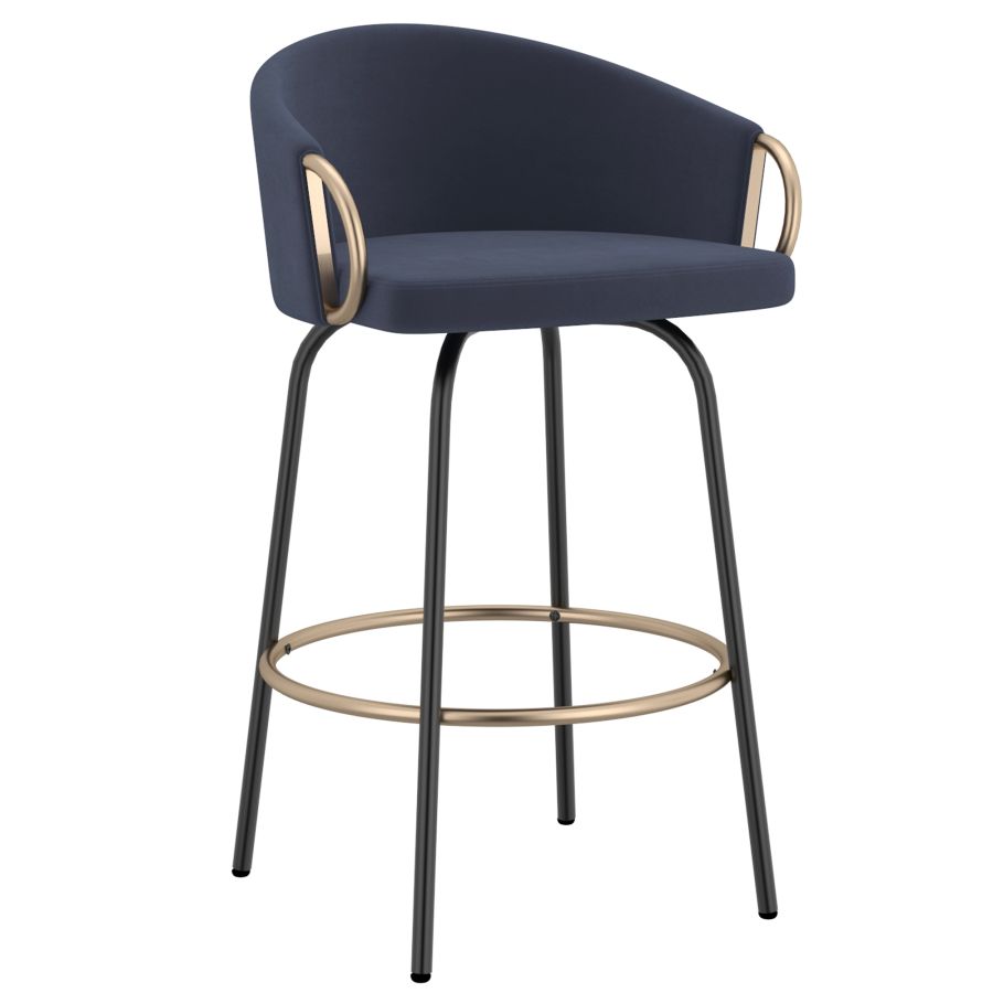 Tabouret de comptoir Lavo 26", ensemble de 2, en bleu