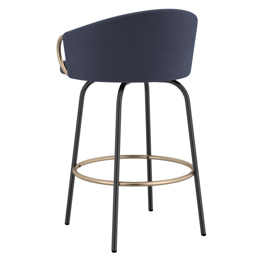 Tabouret de comptoir Lavo 26", ensemble de 2, en bleu