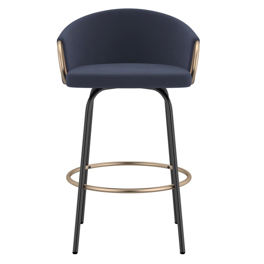 Tabouret de comptoir Lavo 26", ensemble de 2, en bleu