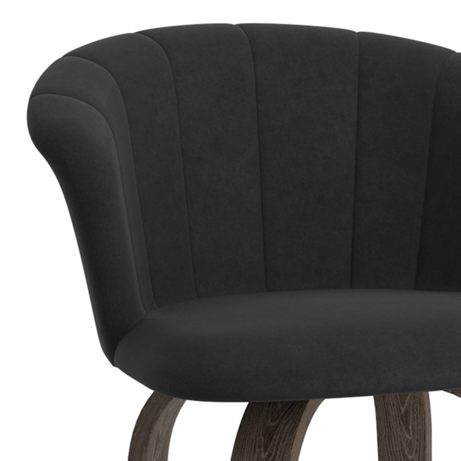 Tabouret de comptoir Tula de 26 po en noir 