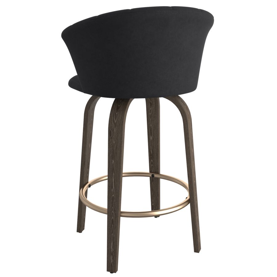 Tabouret de comptoir Tula de 26 po en noir 