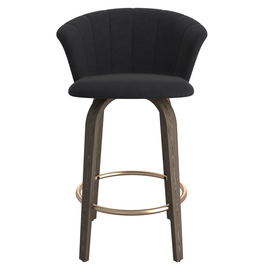 Tabouret de comptoir Tula de 26 po en noir 