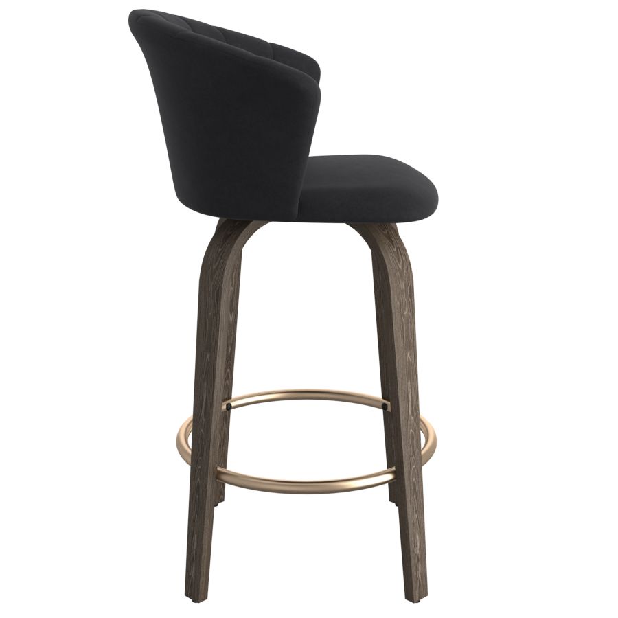 Tabouret de comptoir Tula de 26 po en noir 