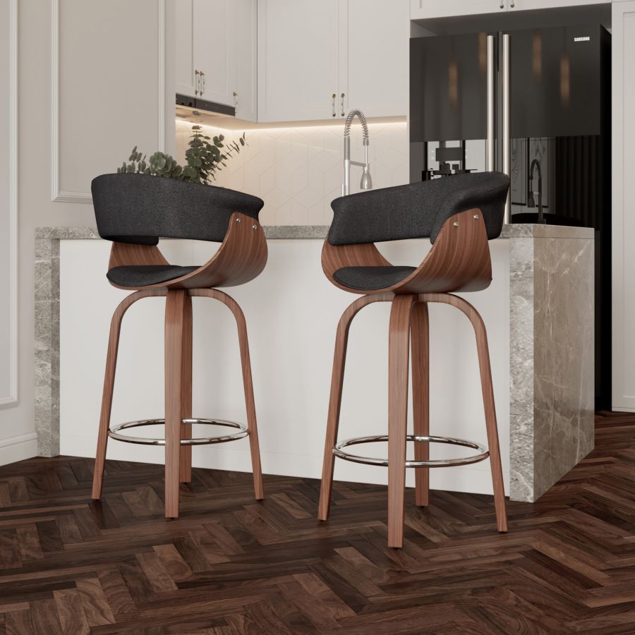 Tabouret de comptoir Holt 26'' en anthracite