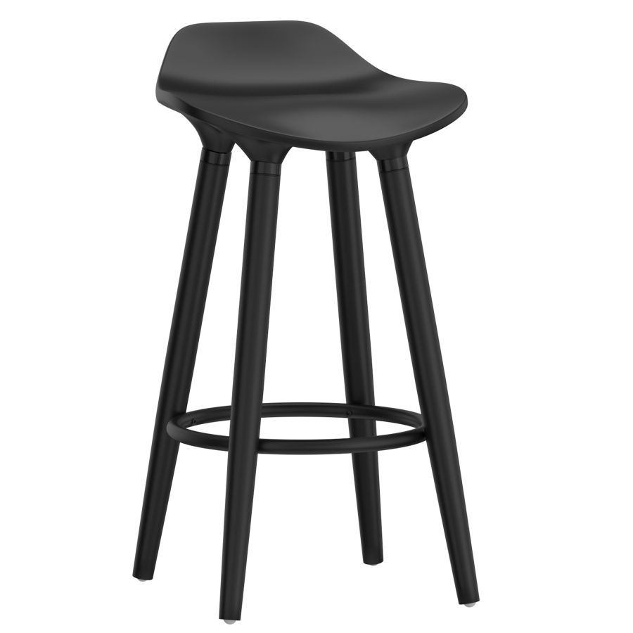 Tabouret de comptoir Trex 26'', ensemble de 2 en noir