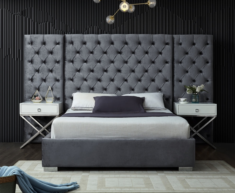 Grand lit en velours