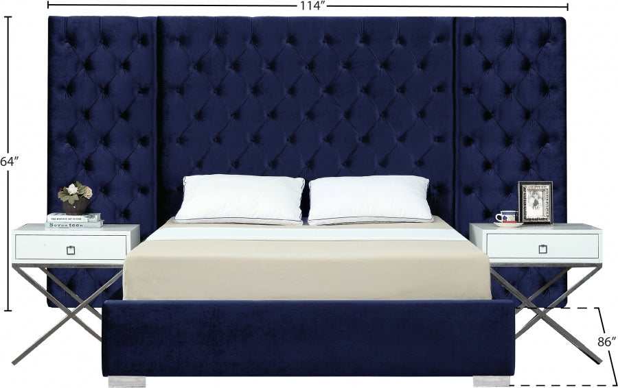 Grand lit en velours