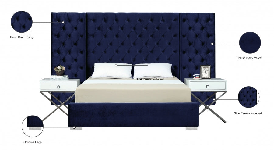 Grand lit en velours