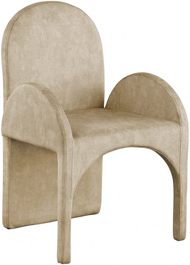 Fauteuil de salle à manger en velours d'été