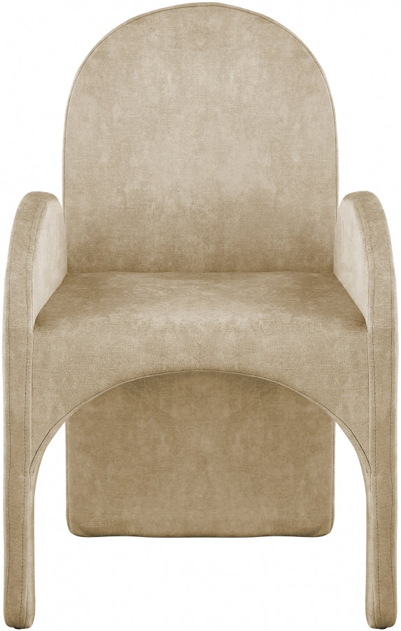 Fauteuil de salle à manger en velours d'été