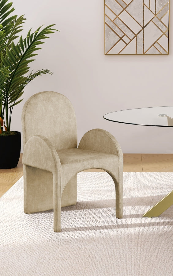 Fauteuil de salle à manger en velours d'été