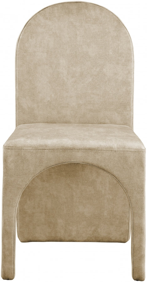 Chaise d'appoint de salle à manger en velours d'été