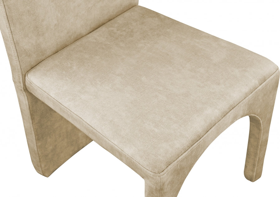 Chaise d'appoint de salle à manger en velours d'été