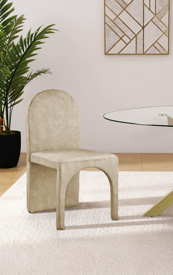 Chaise d'appoint de salle à manger en velours d'été