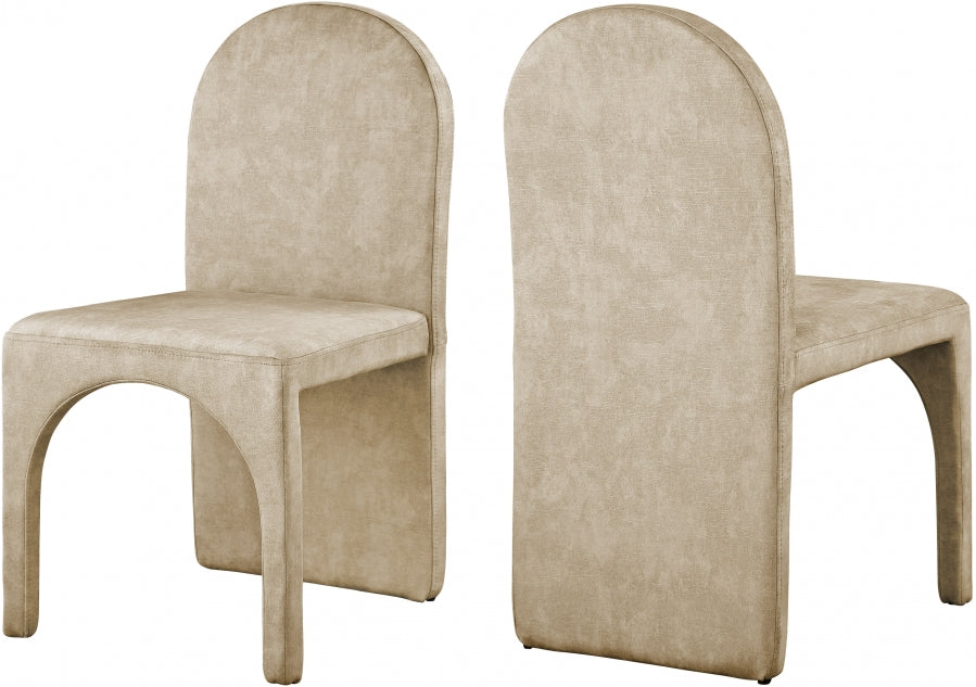 Chaise d'appoint de salle à manger en velours d'été