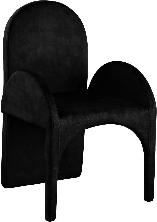 Fauteuil de salle à manger en velours d'été