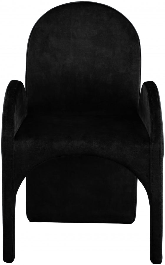 Fauteuil de salle à manger en velours d'été