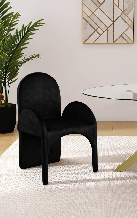 Fauteuil de salle à manger en velours d'été
