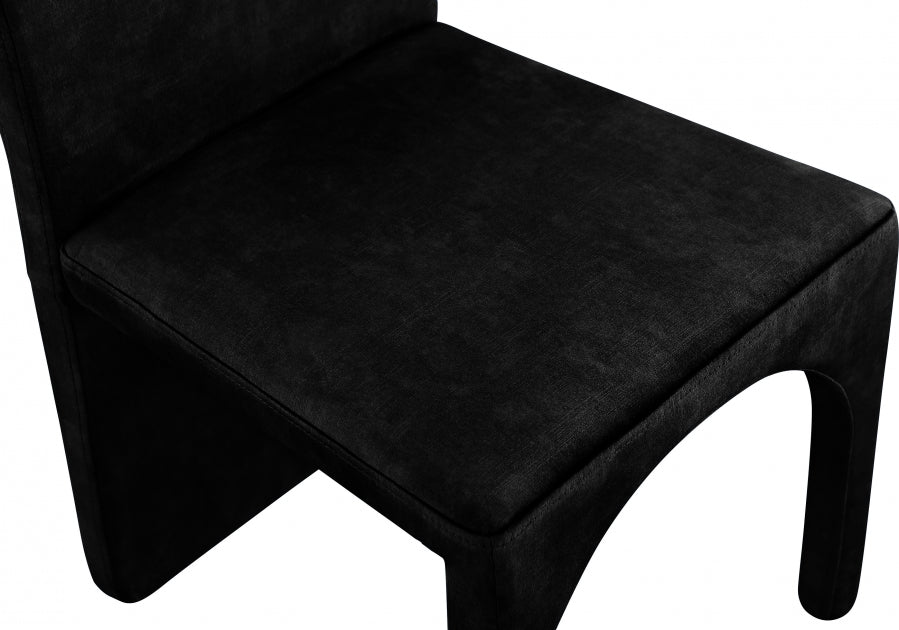 Chaise d'appoint de salle à manger en velours d'été
