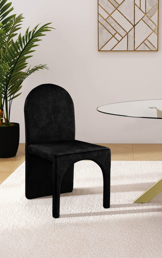 Chaise d'appoint de salle à manger en velours d'été