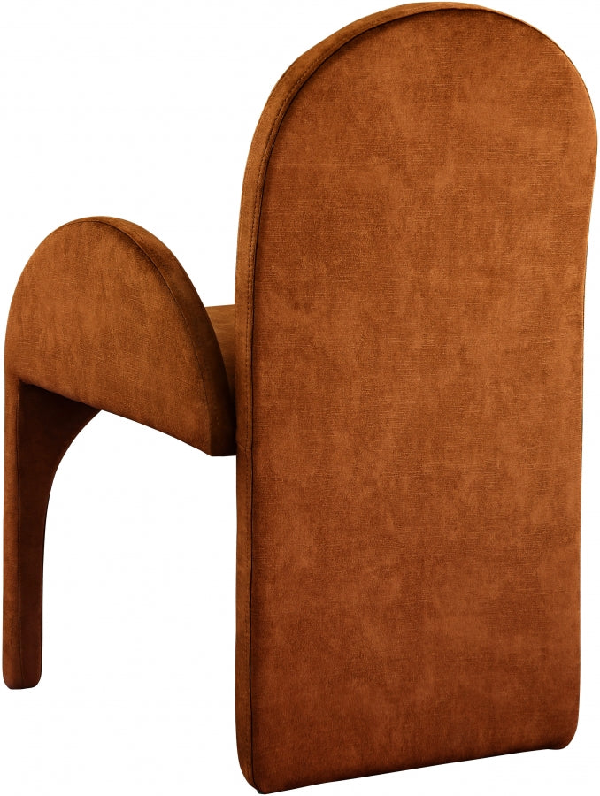 Fauteuil de salle à manger en velours d'été