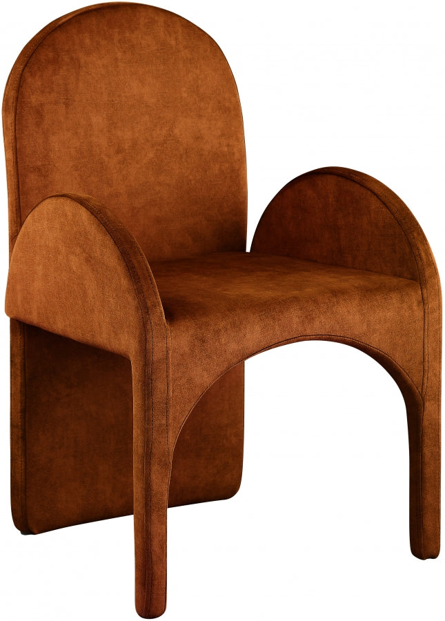 Fauteuil de salle à manger en velours d'été