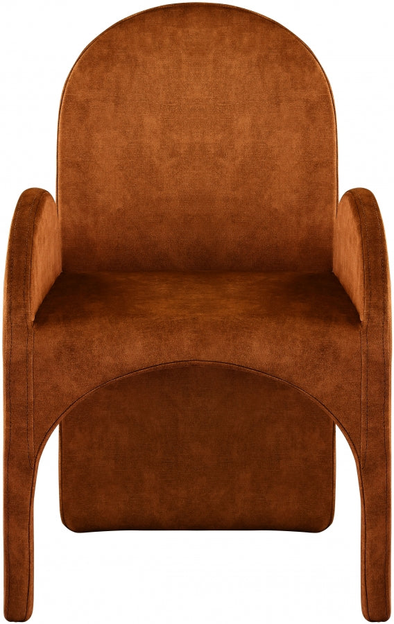 Fauteuil de salle à manger en velours d'été