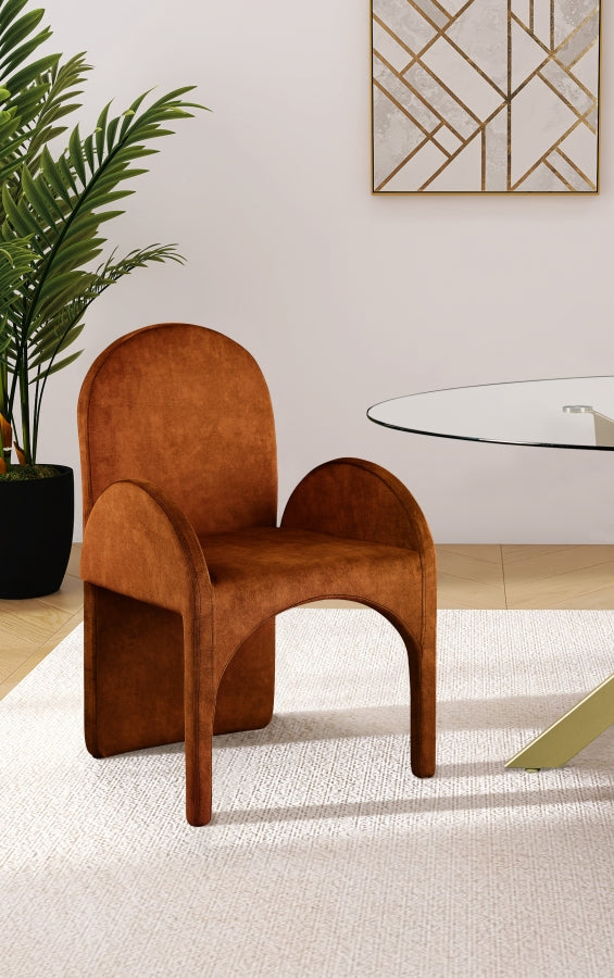 Fauteuil de salle à manger en velours d'été