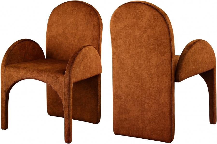 Fauteuil de salle à manger en velours d'été