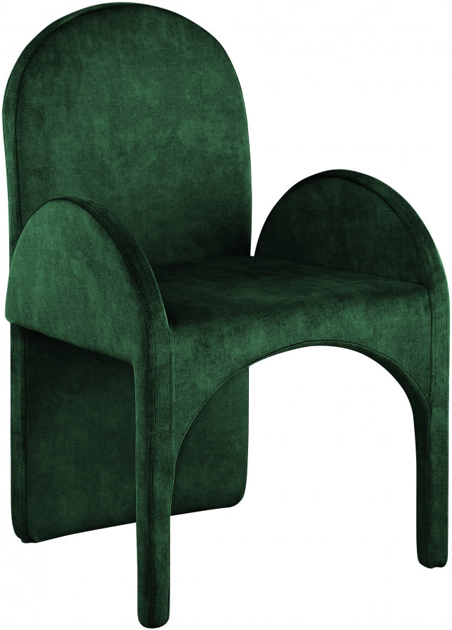 Fauteuil de salle à manger en velours d'été