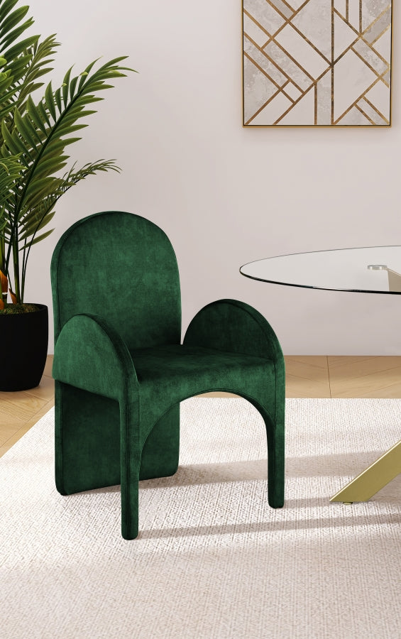 Fauteuil de salle à manger en velours d'été