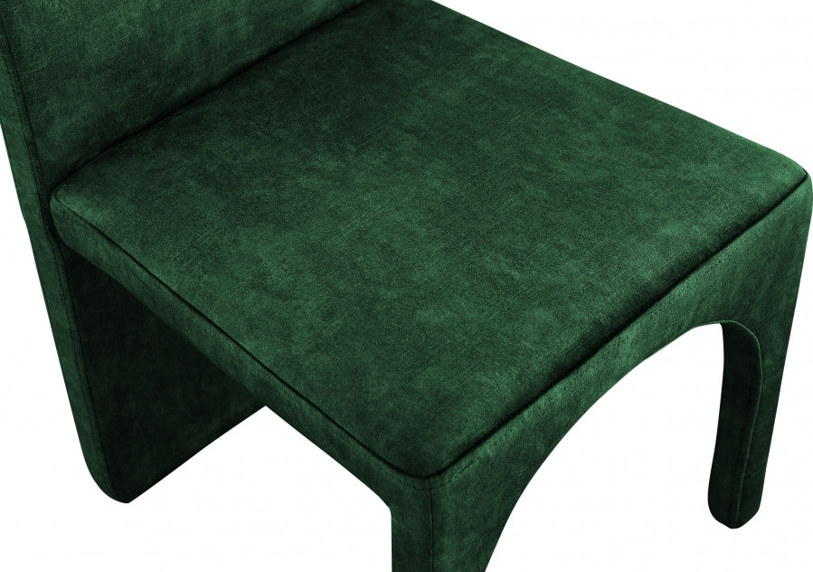 Chaise d'appoint de salle à manger en velours d'été